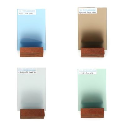 Schalldämmung Weiß gefärbtes Laminatglas Wetterfest 6,38 mm Dicke